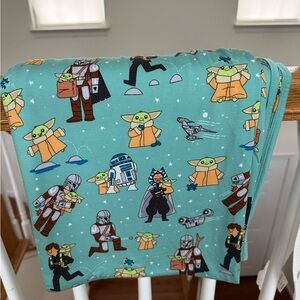 Little Sleepies Star Wars Themed Blanket - Green and Multicolor